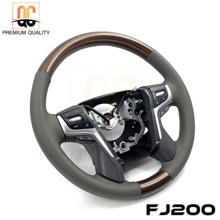 Oman market hot sell gray leather car steering wheel whole set for Land Cruiser LC79 pick up SUV FJ200 LC200
