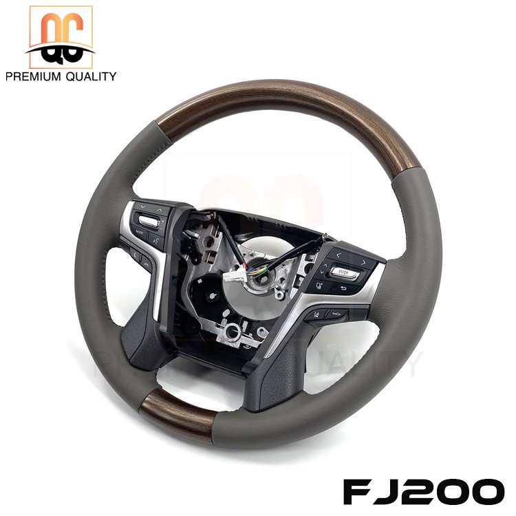 Oman market hot sell gray leather car steering wheel whole set for Land Cruiser LC79 pick up SUV FJ200 LC200