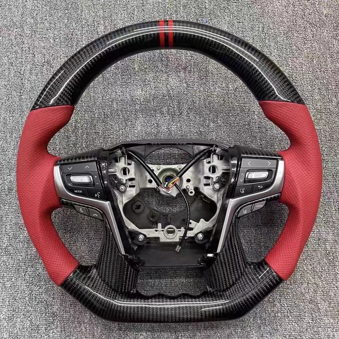 High Quality D-Shape Alcantara Leather Steering Wheel Carbon Fiber Modification for Toyota Crown REIZ 2010-2013 Cars