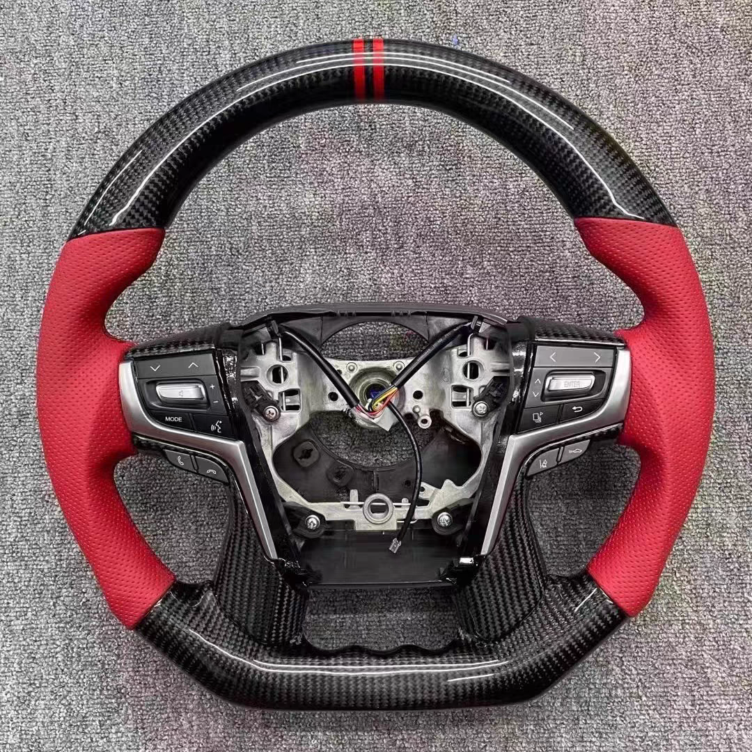 High Quality D-Shape Alcantara Leather Steering Wheel Carbon Fiber Modification for Toyota Crown REIZ 2010-2013 Cars