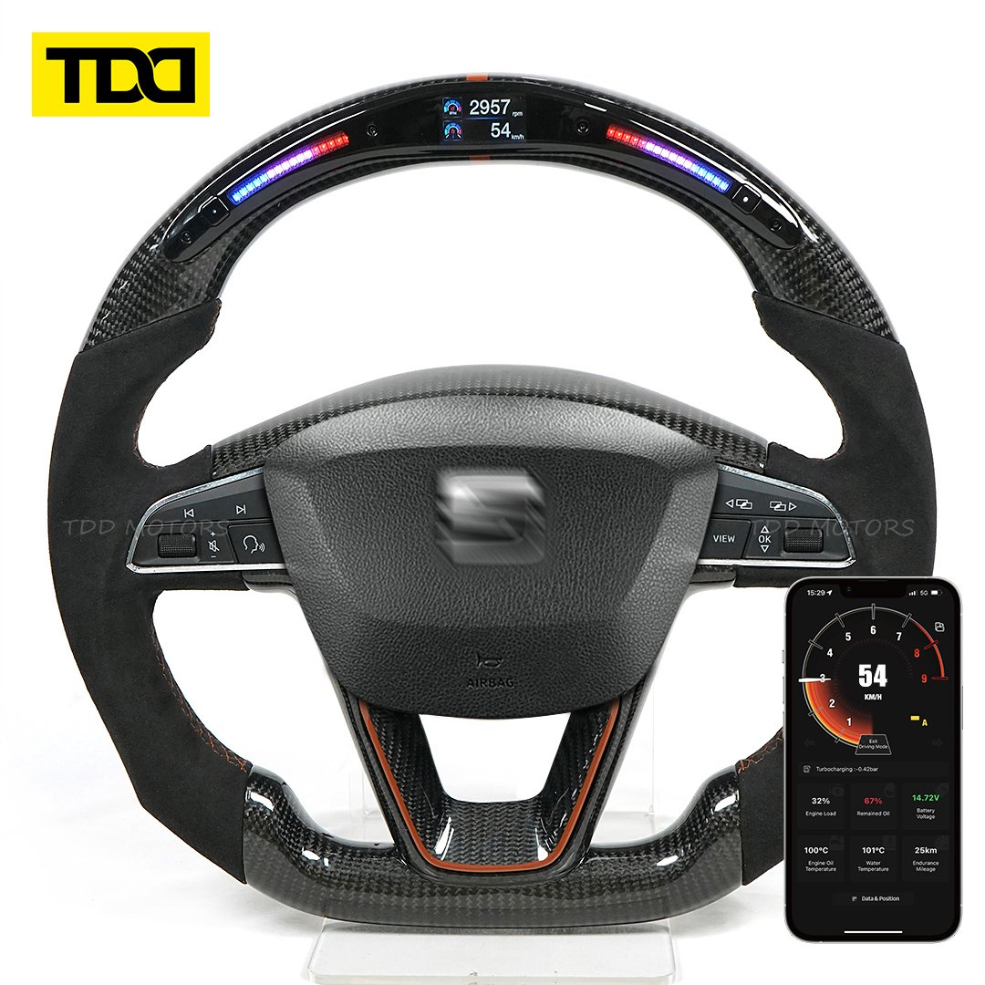 Customized LED Steering Wheel For Seat Leon Cupra Leon ST
