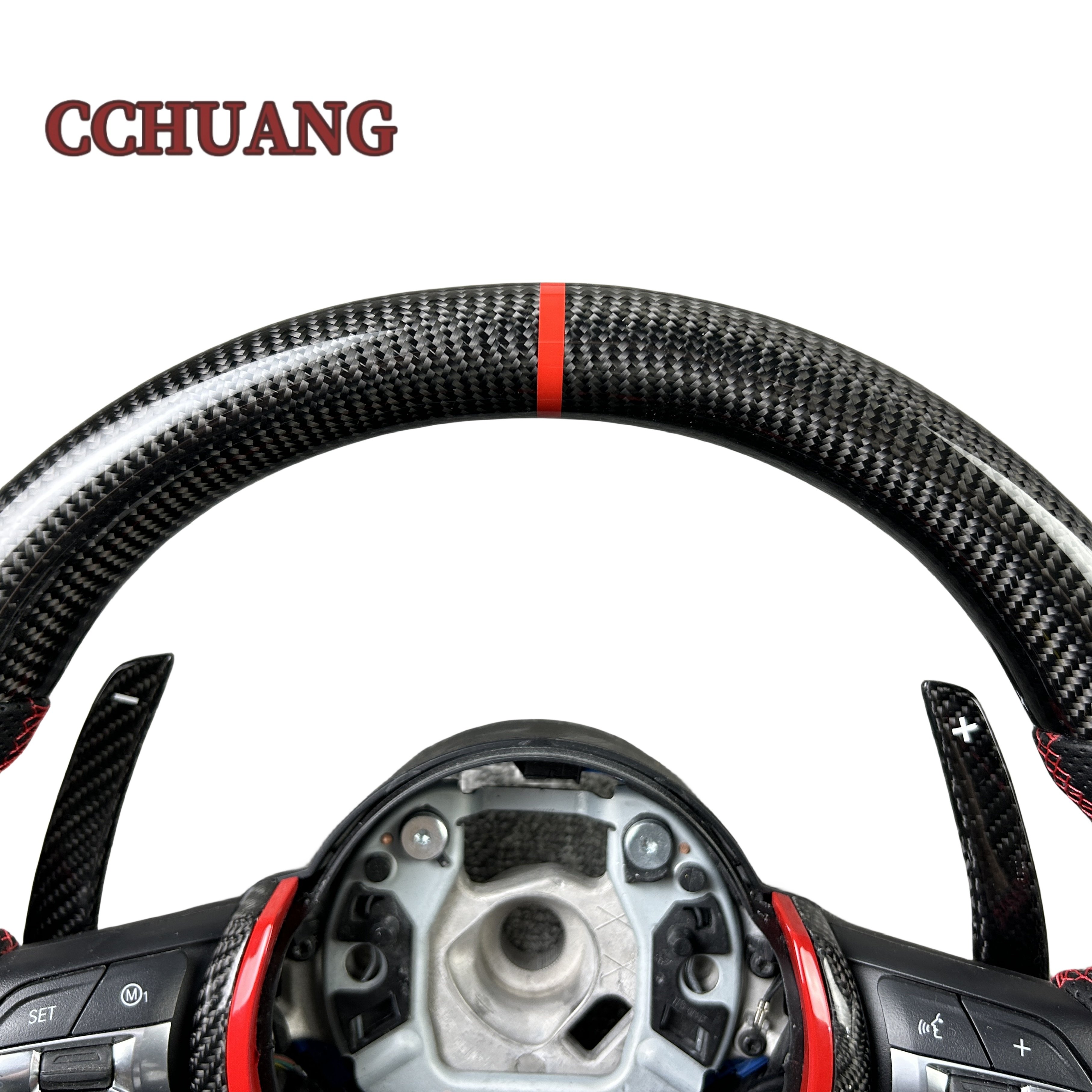 Suitable for BMW 3 Series 5 Series F20 F30 M2-M6 High quality real carbon fiber perforated leather carbon fiber steering wheel
