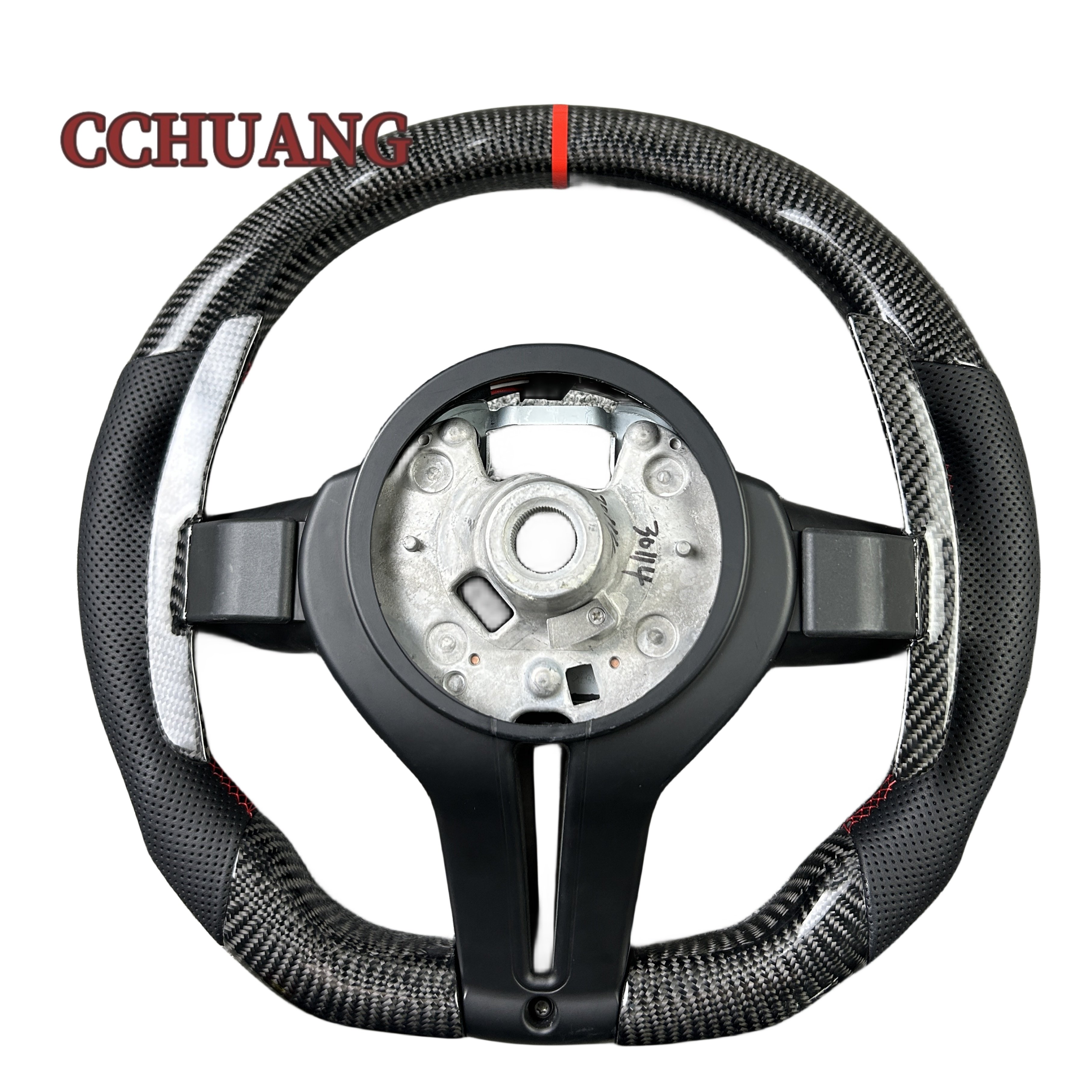 Suitable for BMW 3 Series 5 Series F20 F30 M2-M6 High quality real carbon fiber perforated leather carbon fiber steering wheel