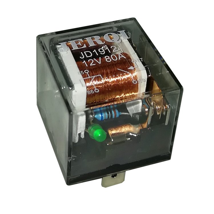 Factory Supply 70A 80A 12V 24V 4pin Large Current Auto Starting Relay JD1912 Waterproof Plug-in Relay
