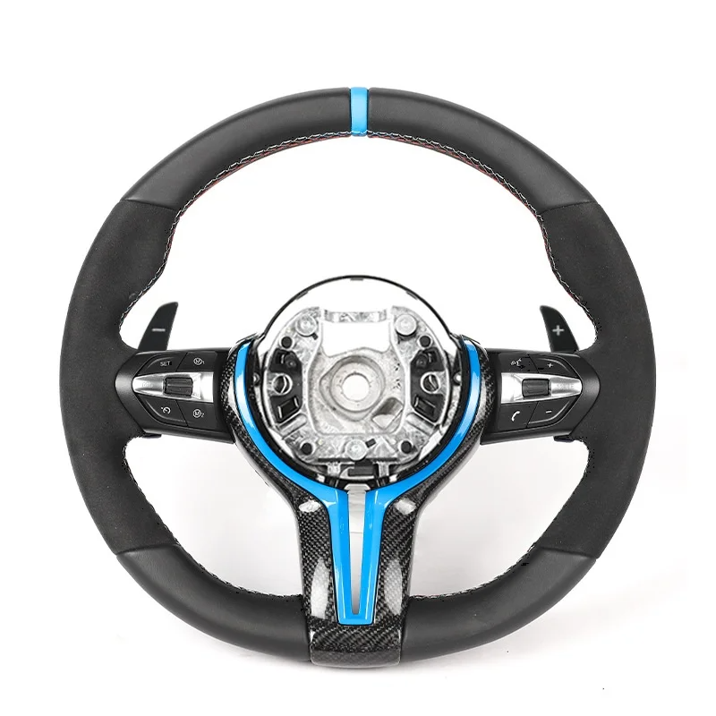 For BMW M3 M5 M6 F01 F02 F06 F07 F10 F11 F12 F13 F30 F32 F80 F91 E90 E91 E92 Car Accessories Leather Steering