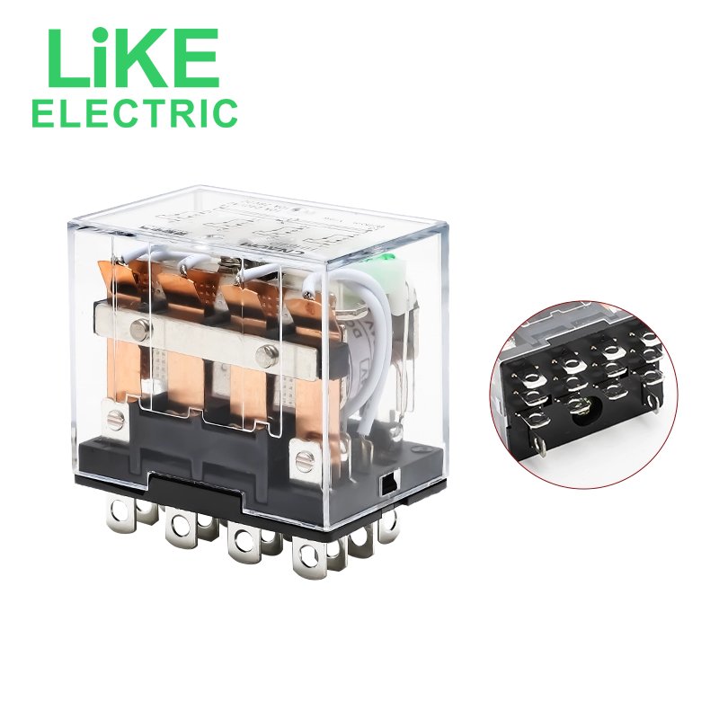 Miniature Power Relay HH54P 14pin with Socket PYF14A Ac220v Ac24v Dc24v Dc12v Ac110v 5a 3a MY4NJ MY4N-GS