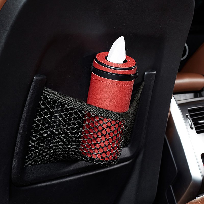 Portable Car Tissue Box PU Leather Universal Armrest Car Paper Towel Box