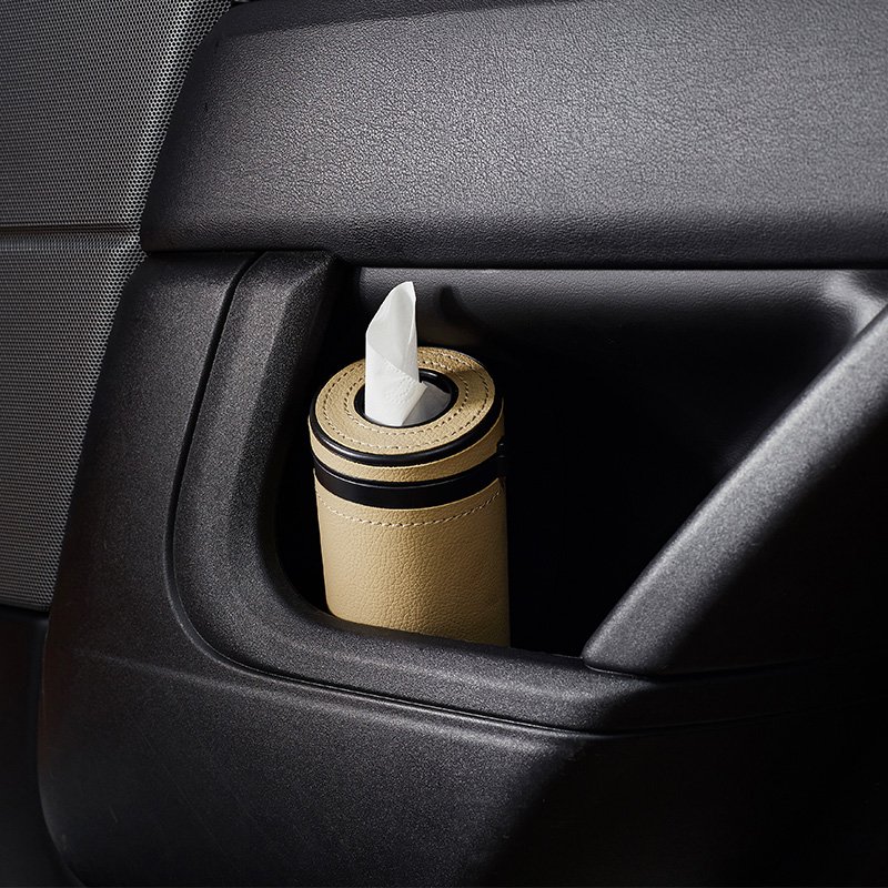 Portable Car Tissue Box PU Leather Universal Armrest Car Paper Towel Box