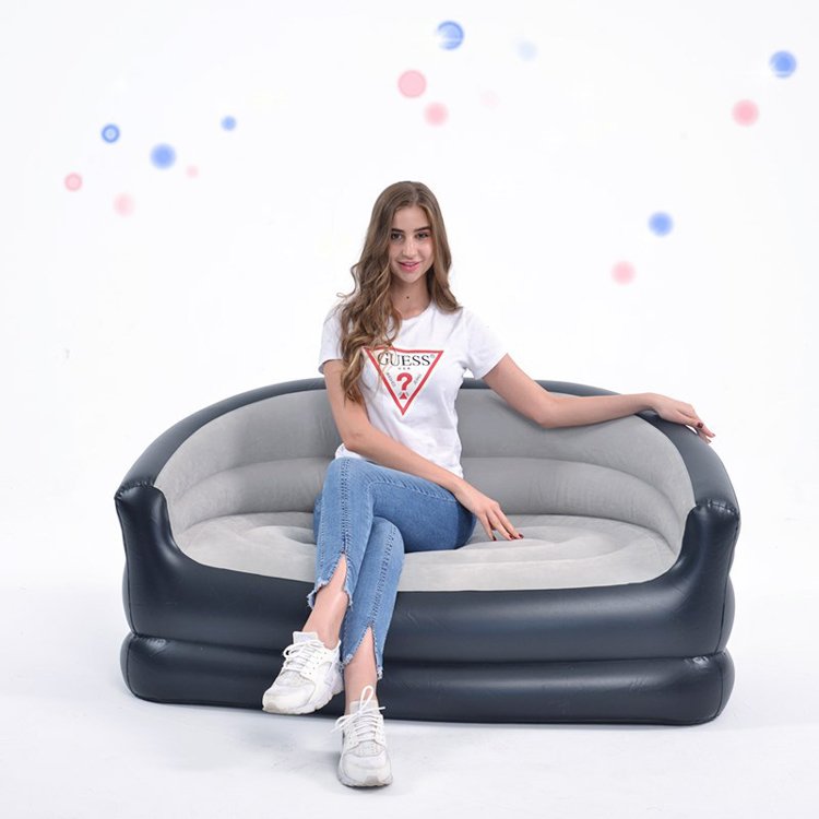 Customized Double air Couch Inflatable Lounge Chair Sofa with Armrest Backrest