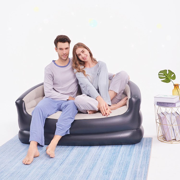 Customized Double air Couch Inflatable Lounge Chair Sofa with Armrest Backrest