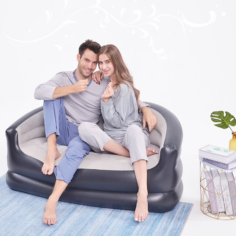 Customized Double air Couch Inflatable Lounge Chair Sofa with Armrest Backrest