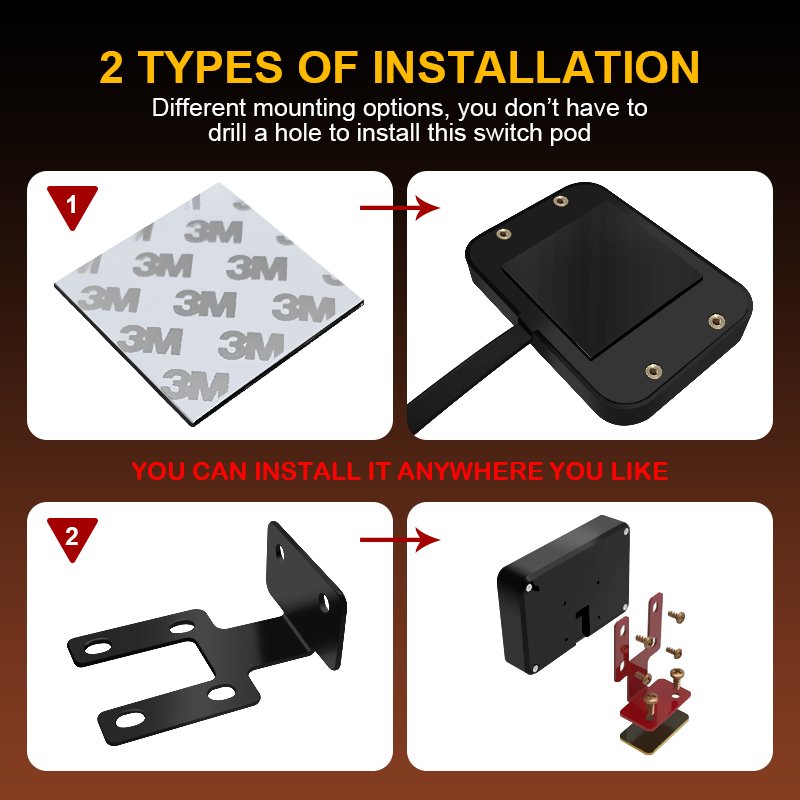 Universal Car LED Light 6 Gang Switch Panel on OFF Fused Control Power System Electronic Relay System for Jeep Wrangler UTV