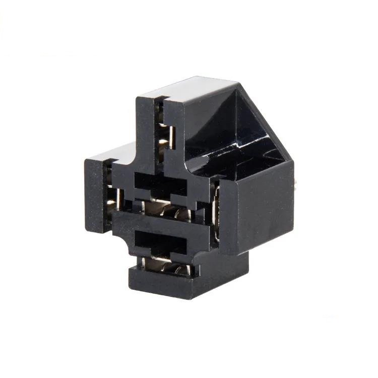 Pin Type Automotive Relay Socket PCB Circuit Board Socket with Insertion Spring HFV4 Base Welding Socket