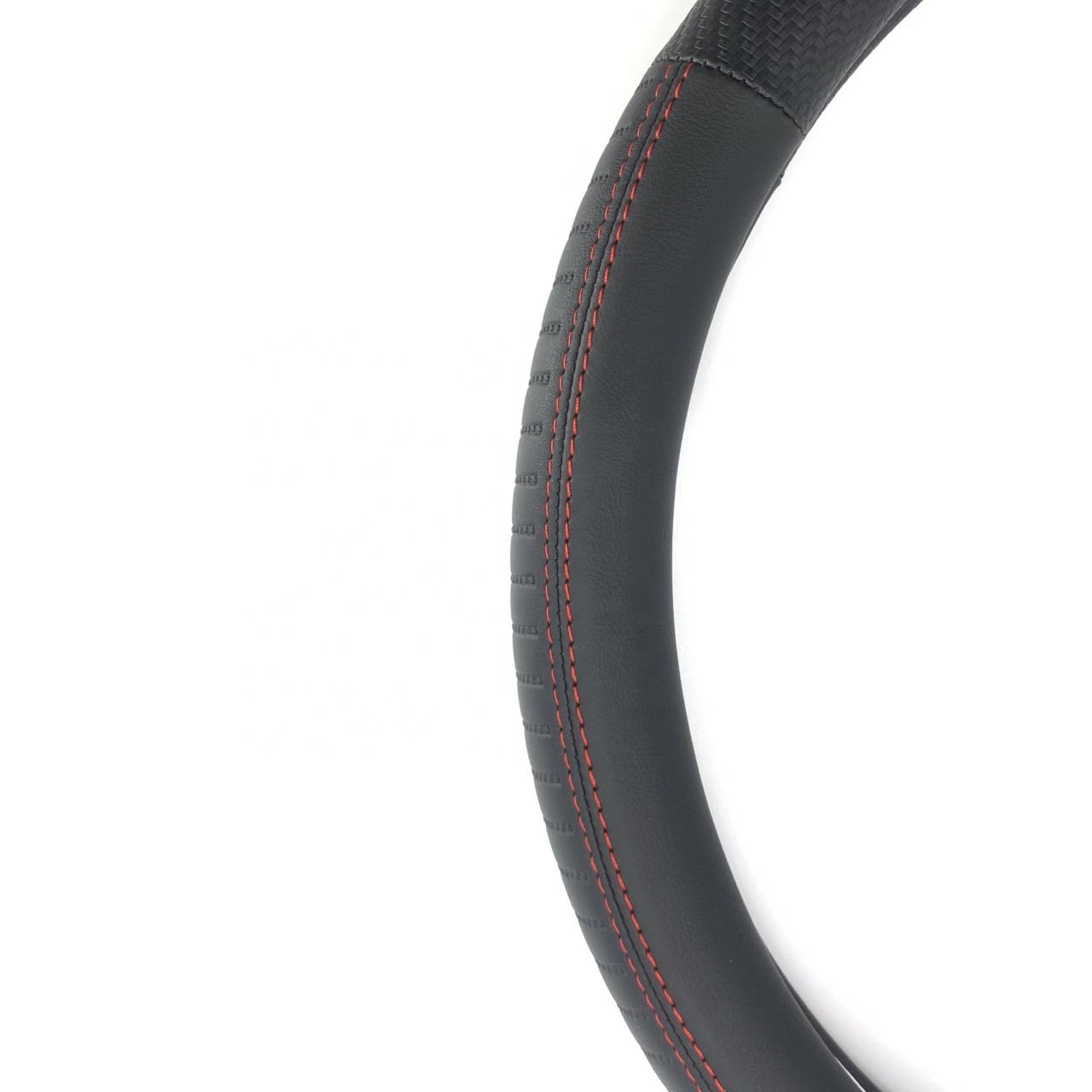 38cm Colorful Pu Auto Accessory Luxury Super Fiber Leather Car Steering Wheel Cover Carbon Fiber Car Steering Wheel Cover
