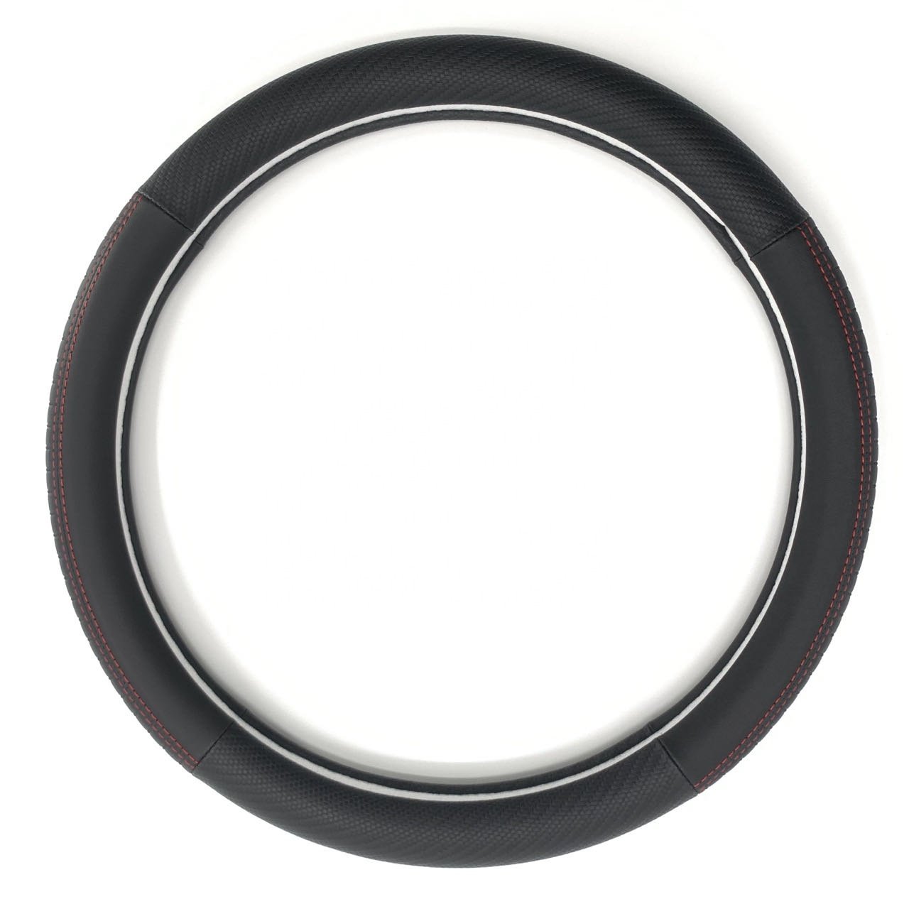 38cm Colorful Pu Auto Accessory Luxury Super Fiber Leather Car Steering Wheel Cover Carbon Fiber Car Steering Wheel Cover