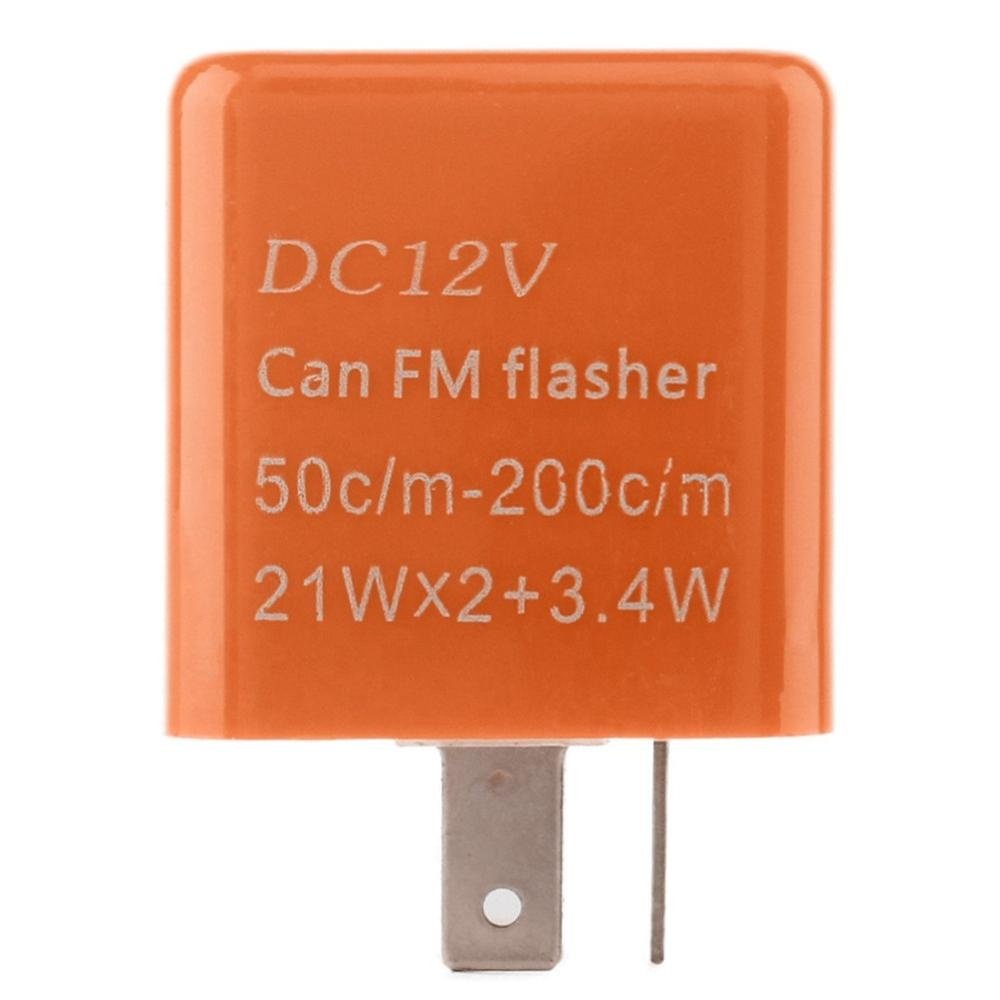 2-Pin 12V Motorcycle LED Turn Signal Flasher Relay Speed Adjustable Indicator