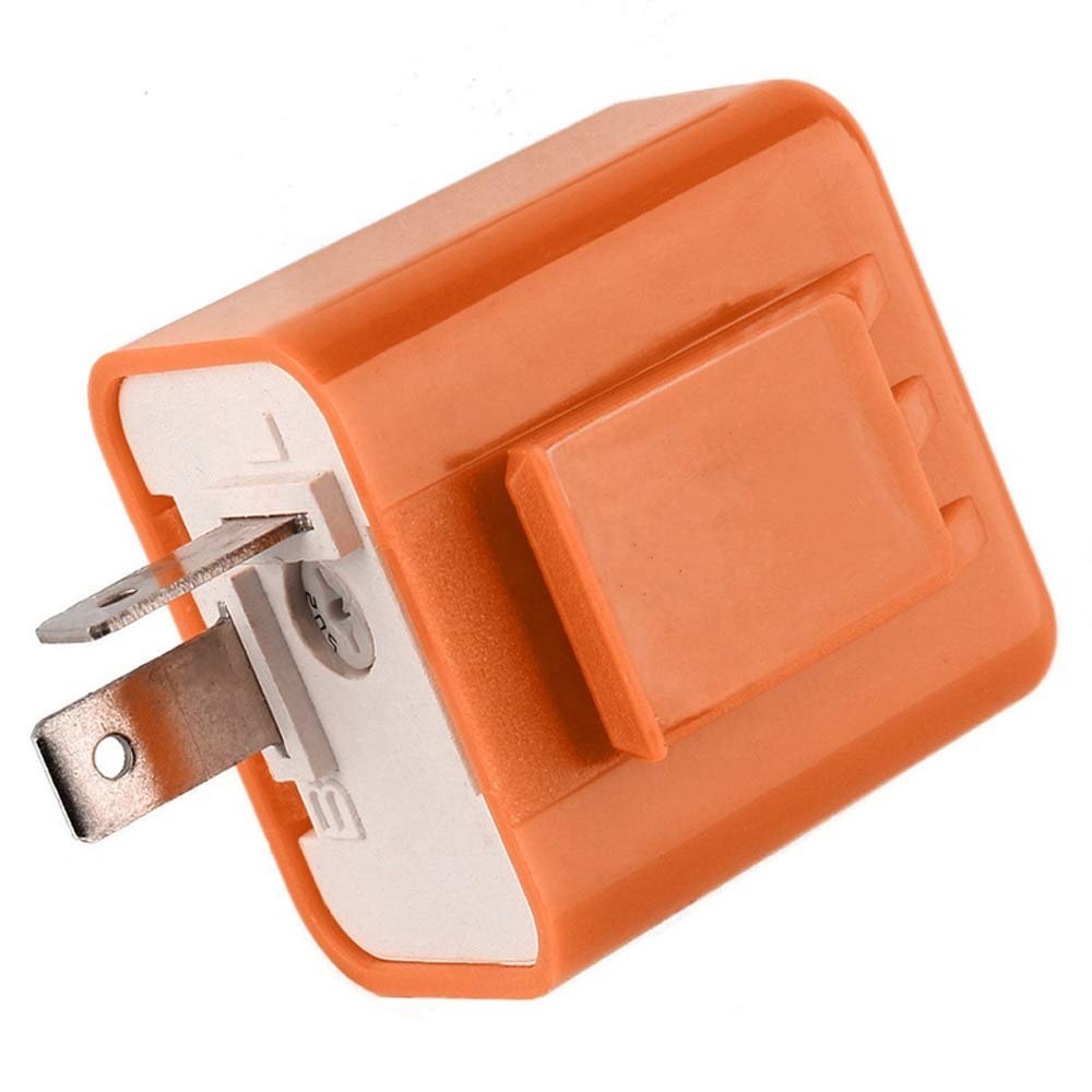 2-Pin 12V Motorcycle LED Turn Signal Flasher Relay Speed Adjustable Indicator
