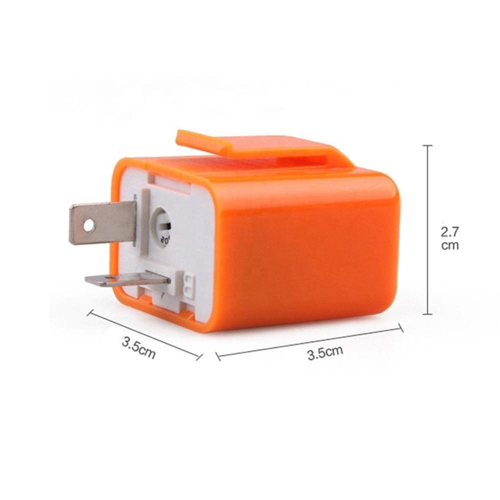 2-Pin 12V Motorcycle LED Turn Signal Flasher Relay Speed Adjustable Indicator