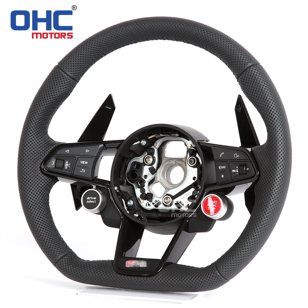 R8 Au-di OHC MOTORS Steering Wheel for volante Audi R8 TT TTRS mk2 2010 TO 2021 exhaust Carbon Fiber Steering Wheel Assembly