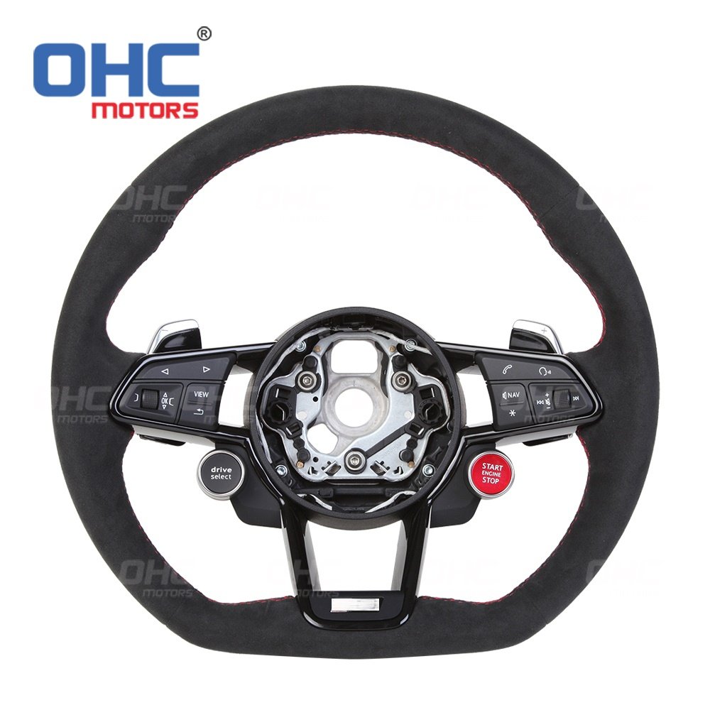 R8 Au-di OHC MOTORS Steering Wheel for volante Audi R8 TT TTRS mk2 2010 TO 2021 exhaust Carbon Fiber Steering Wheel Assembly