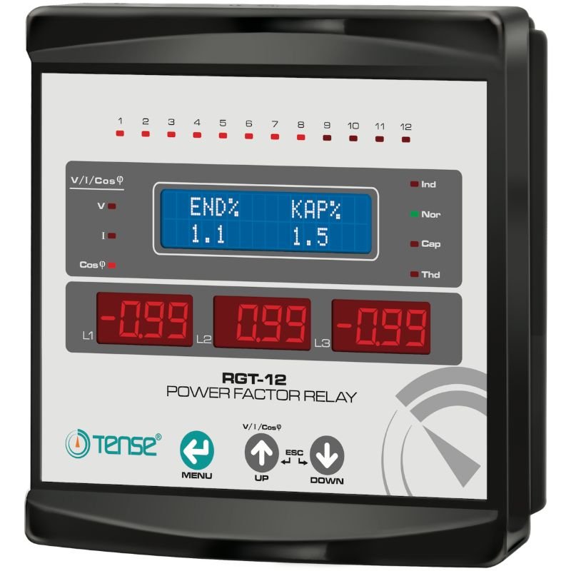 LCD Display Three Phase Reactive Power Control Relay RGT-12