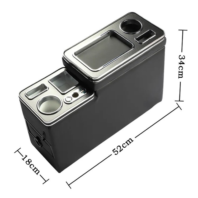 Car Seat Side Armrest Box Storage Box Universal Car Armrest Storage Box Organizer with