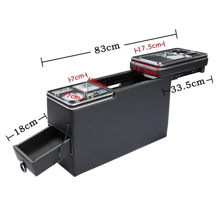 Car Seat Side Armrest Box Storage Box Universal Car Armrest Storage Box Organizer with