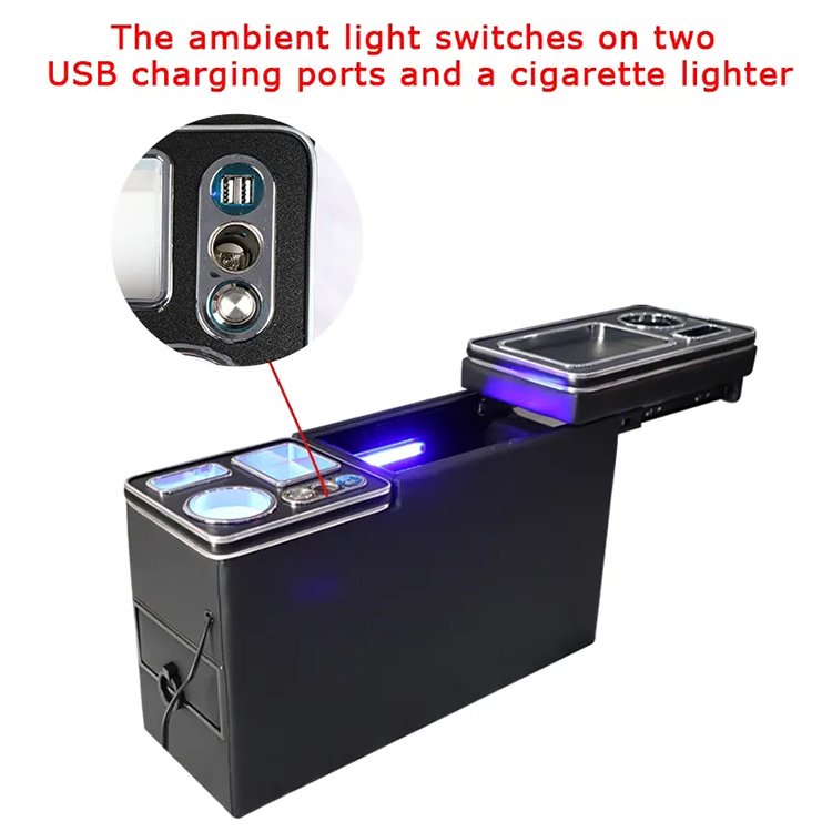 Car Seat Side Armrest Box Storage Box Universal Car Armrest Storage Box Organizer with