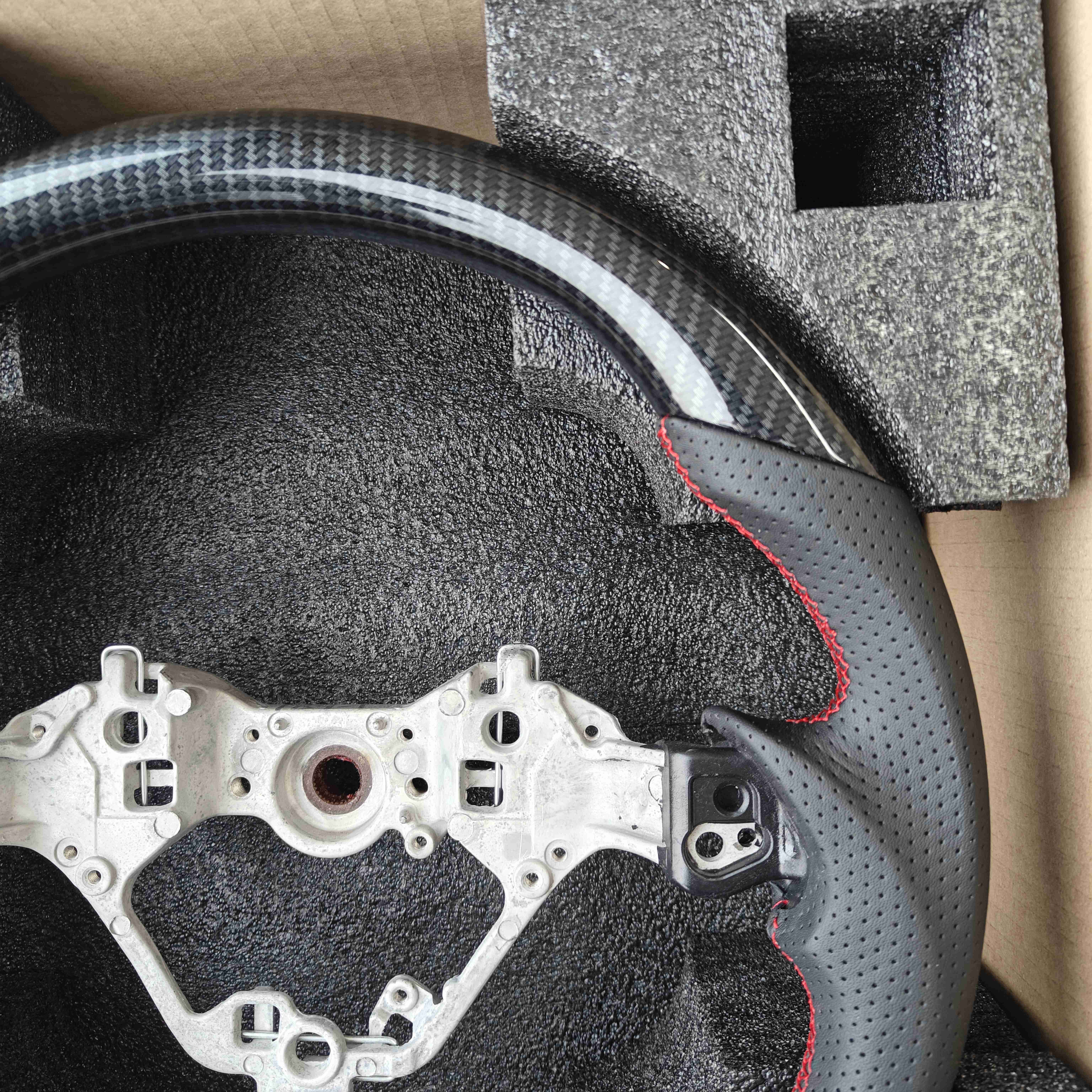 For Toyota GR86 Subaru BRZ 2017-UP Hydrographics Perforated Leather Interior Accessories For Cars Custom Jdm Steering Wheels