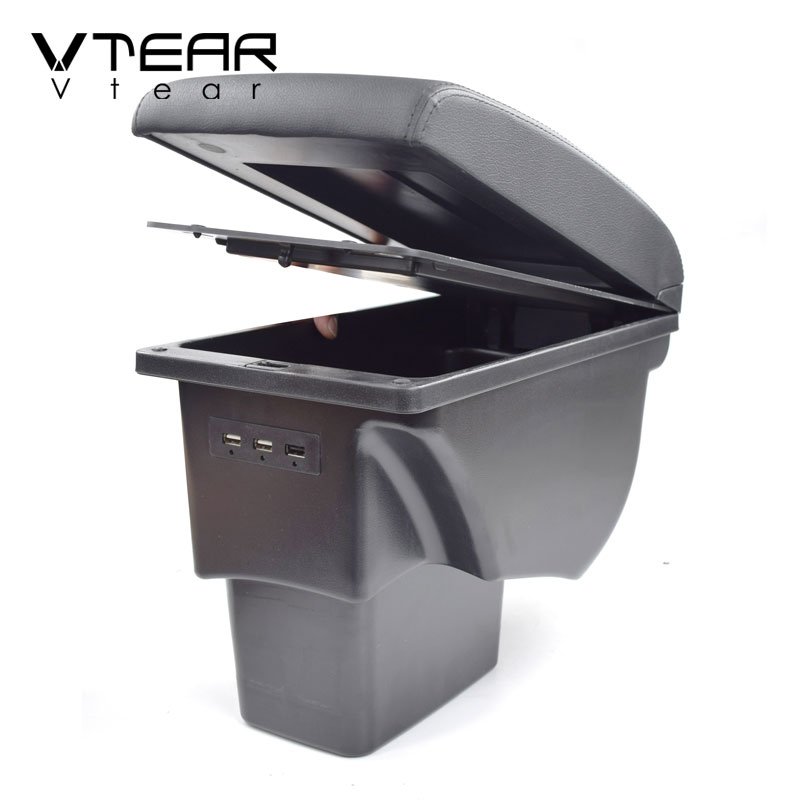 Vtear Auto Armrest Center Console Box Storage Container Case USB Car-Styling Interior Accessories Decoration Parts for Kia Soul