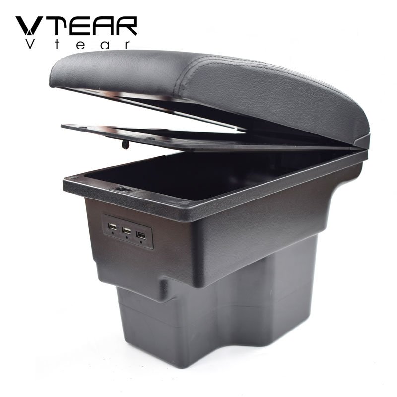Vtear Auto Armrest Center Console Box Storage Container Case USB Car-Styling Interior Accessories Decoration Parts for Kia Soul