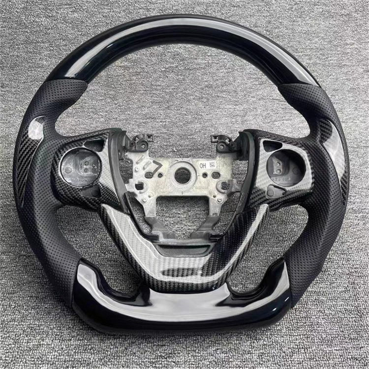 Leather carbon fiber steering wheel Carbon fiber accept custom sports car steering wheel matte carbon fiber