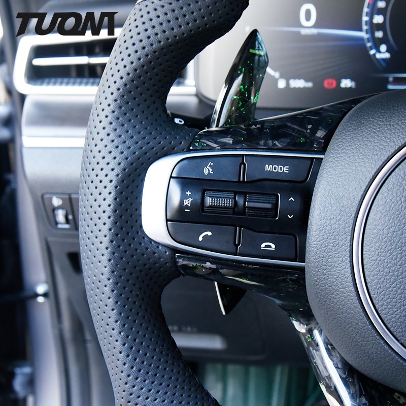 New Product 2022 Black Perforated Leather Material Car Modification Steering Wheel For Kia K5