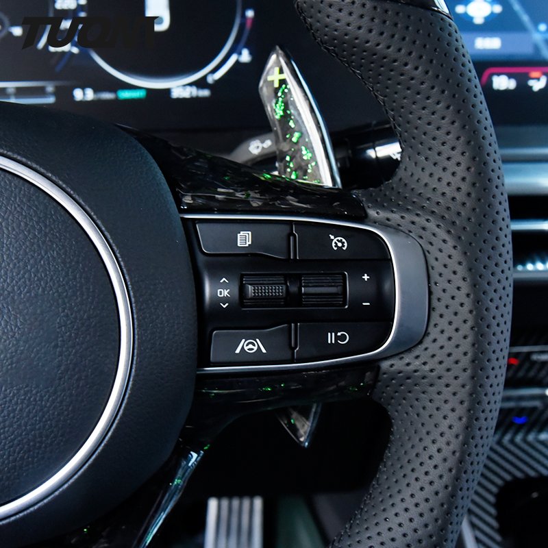 New Product 2022 Black Perforated Leather Material Car Modification Steering Wheel For Kia K5