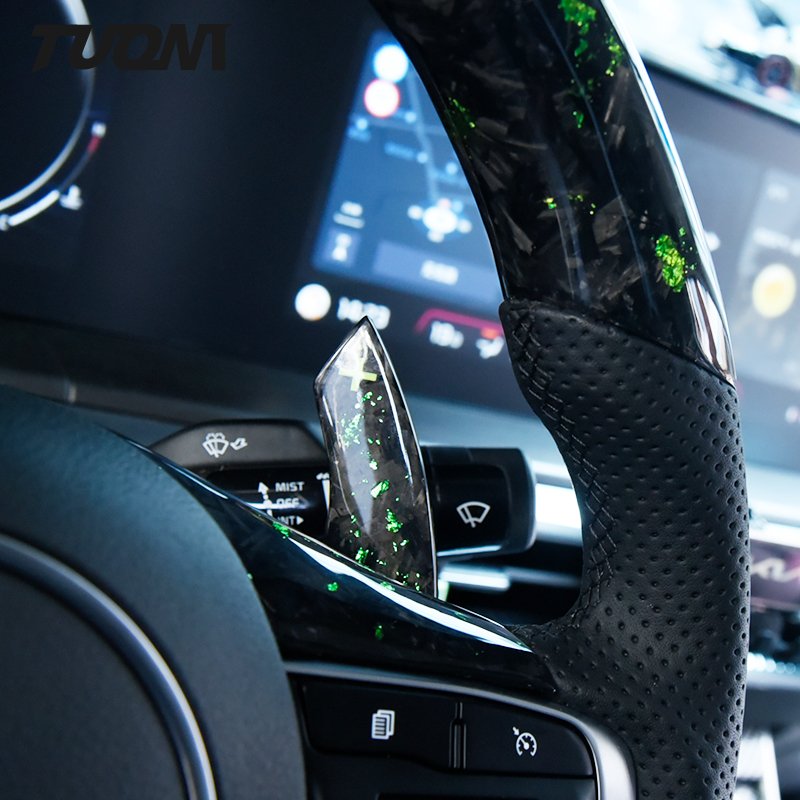 New Product 2022 Black Perforated Leather Material Car Modification Steering Wheel For Kia K5
