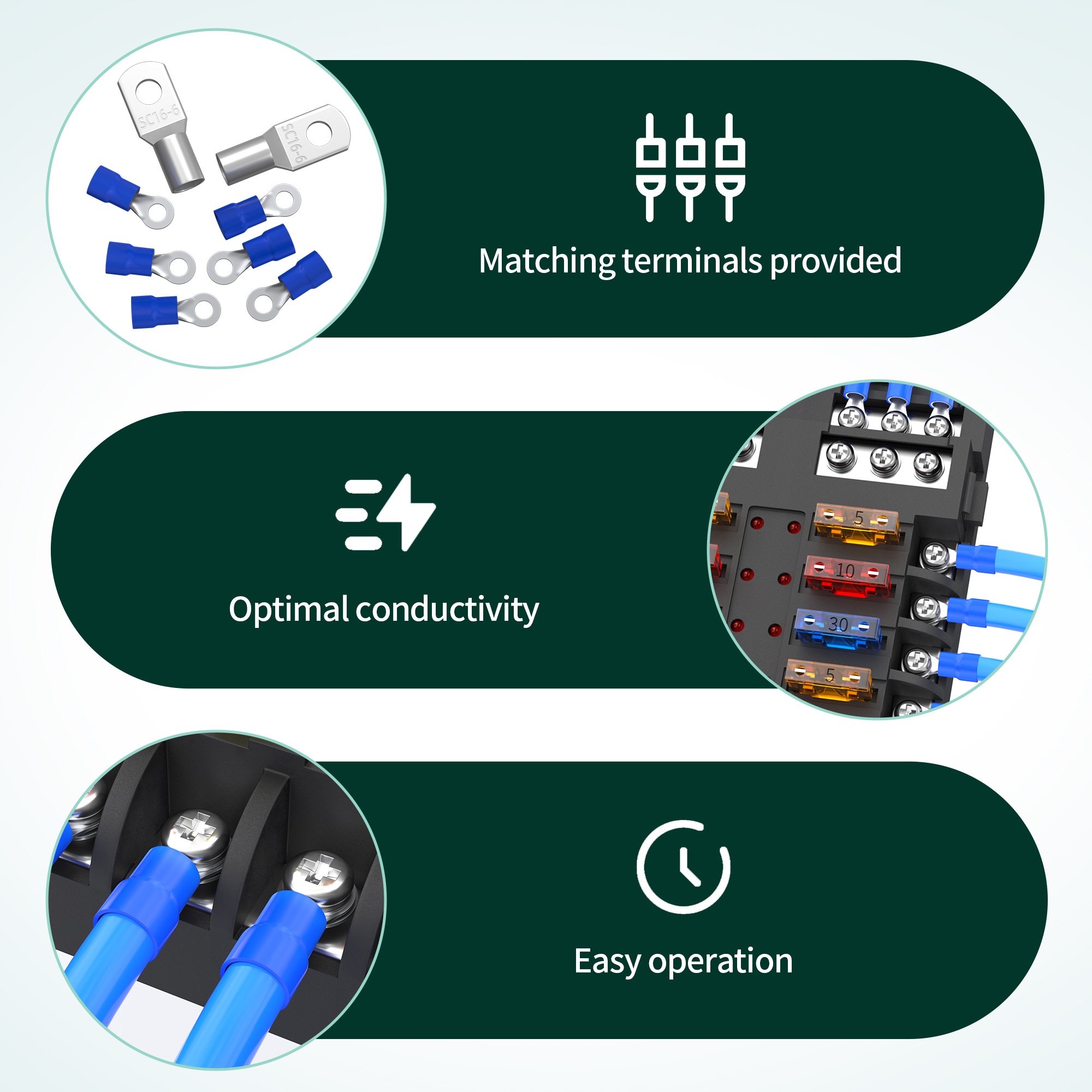 12 Position Fuse Holder Waterproof 12 Way Auto Electrical Fuse Box With Light for Car Boat Automotive