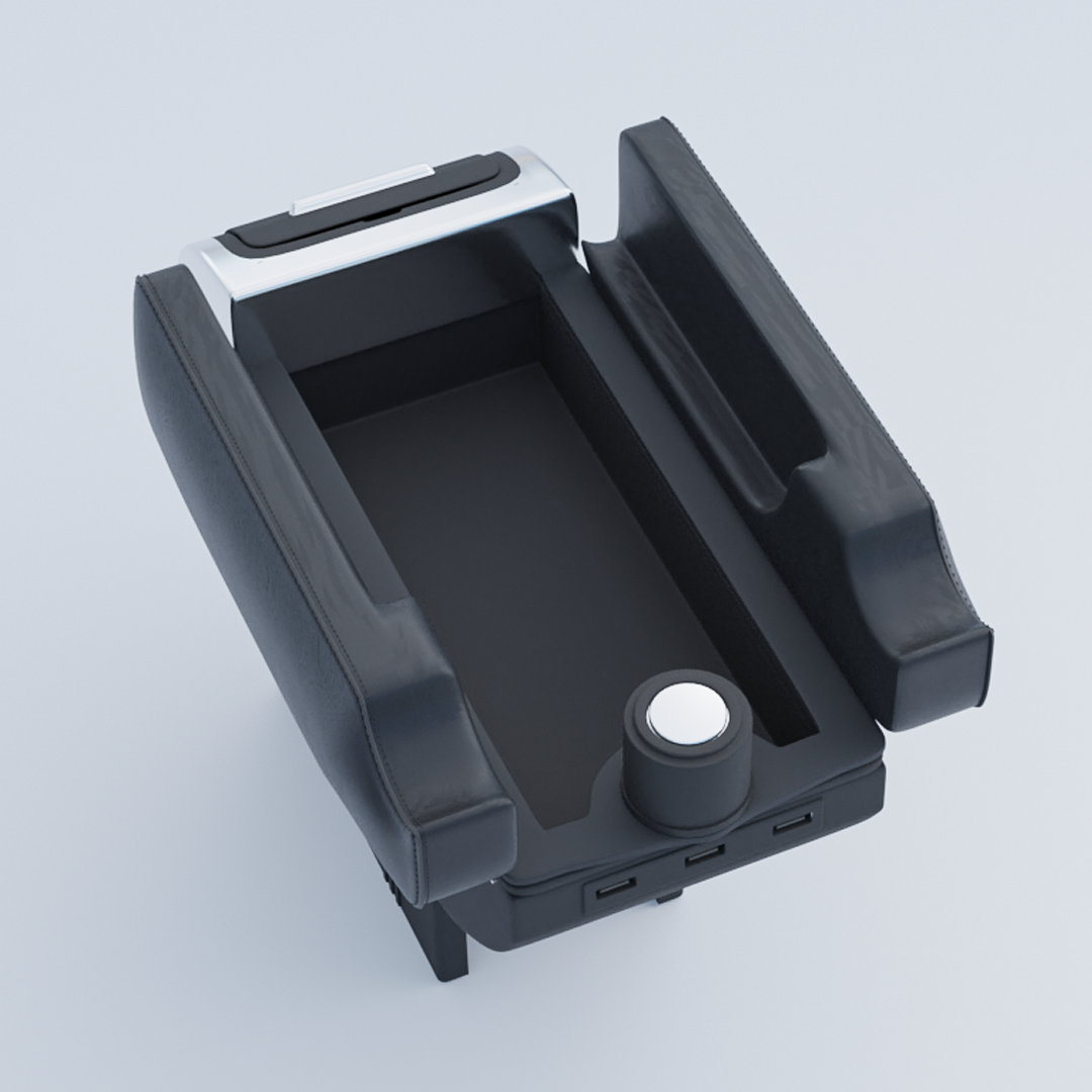 Hot Selling CARFU Console Box With Cup Holder Universal Luxury Auto Armrest Console Box Car Accessories