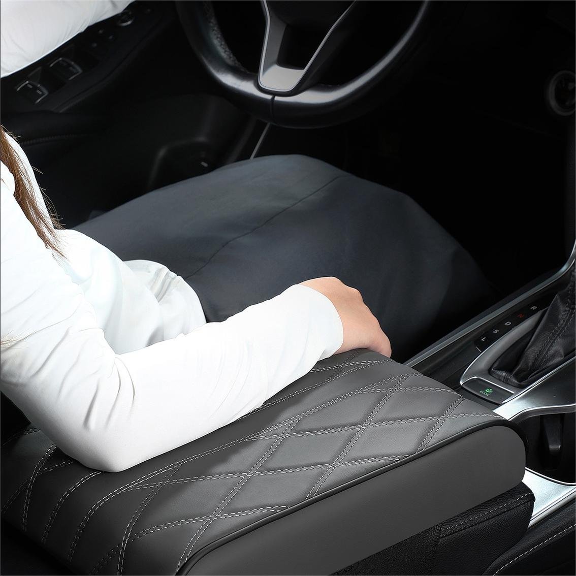 Universal Leather Car Armrest Pad Memory Foam Car Center Console Armrest Elbow Rest Box Cushion Hand Support