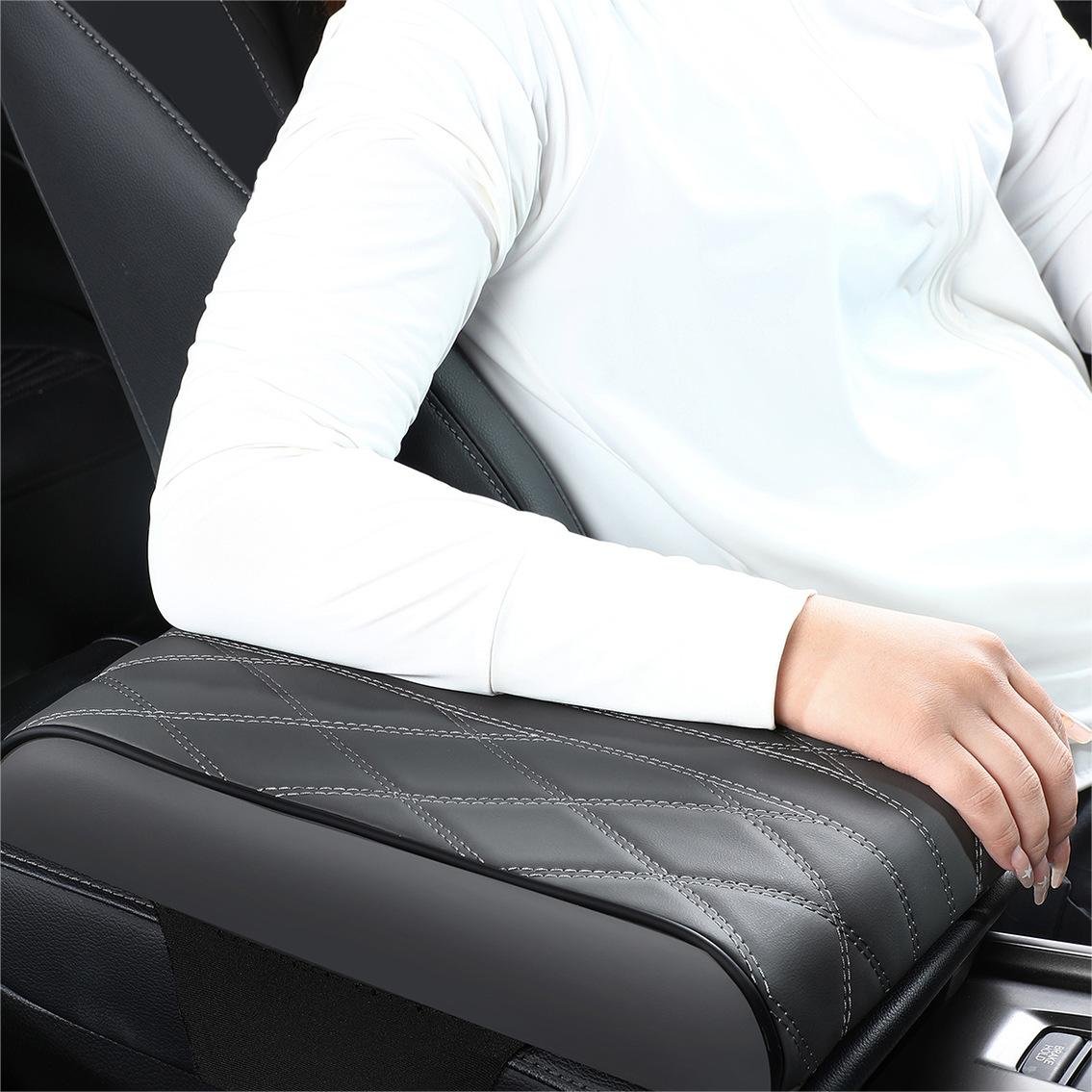 Universal Leather Car Armrest Pad Memory Foam Car Center Console Armrest Elbow Rest Box Cushion Hand Support