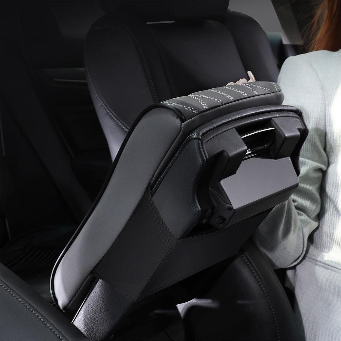 Universal Leather Car Armrest Pad Memory Foam Car Center Console Armrest Elbow Rest Box Cushion Hand Support