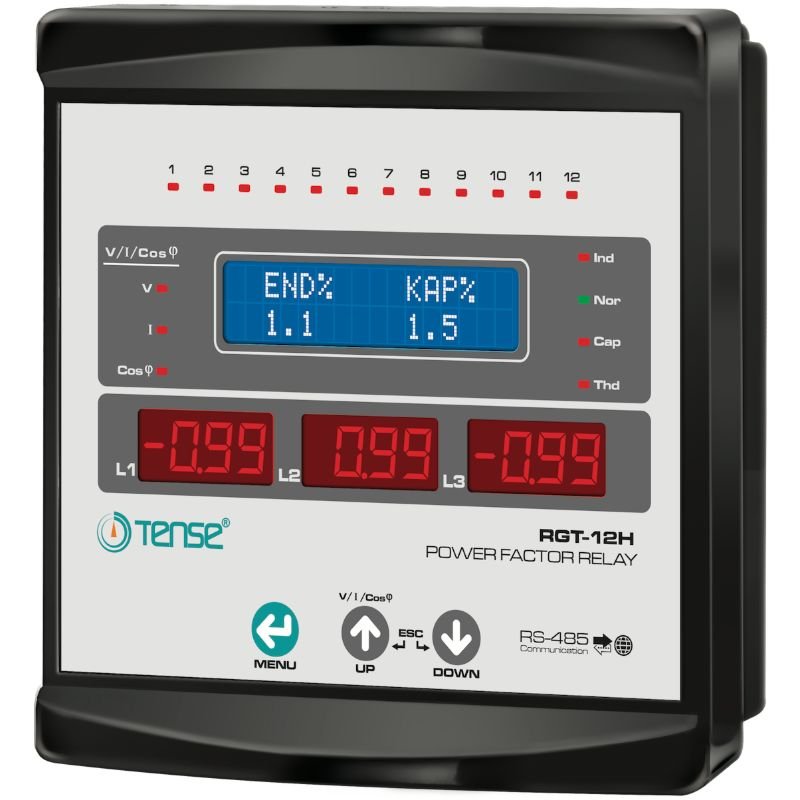 Power Factor Controller with Communication 2 Level, Graphic LCD Screen, Three-Phase RGT-12H