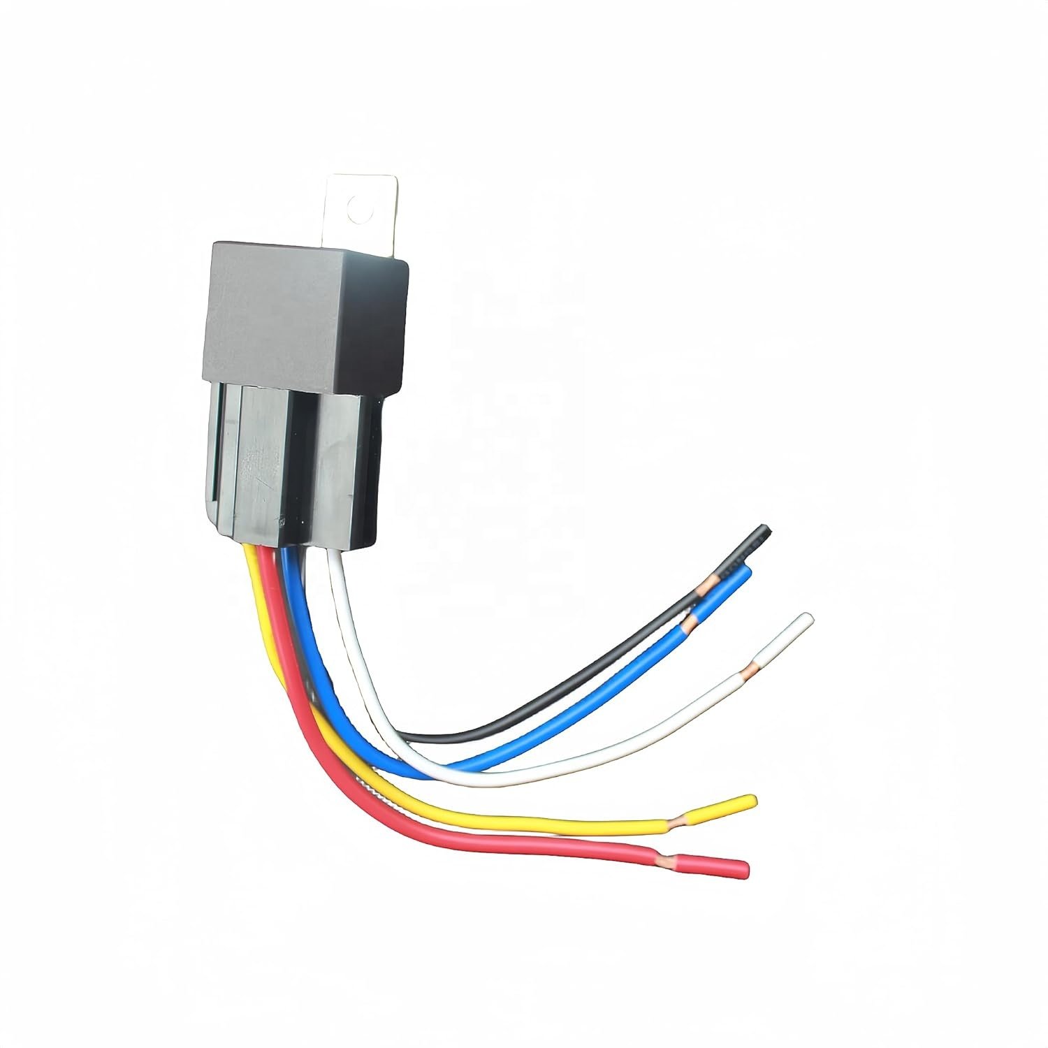 JD1914 12V 40A 5-Pin SPDT Relay Harness Receptacle Miniature Interlocking Automotive 5-Pin Relay Connector Cars Trucks Relays