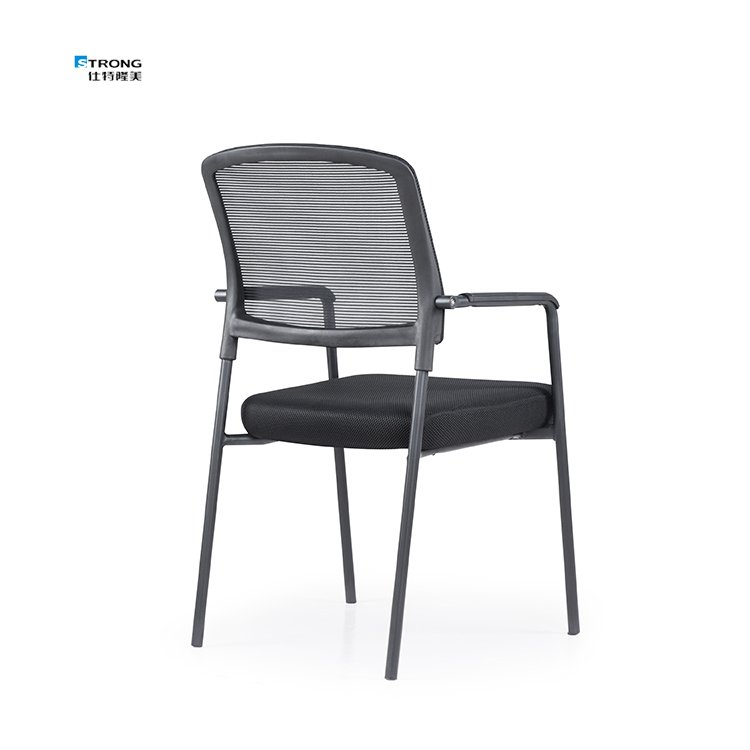 Modern Style Office Furniture Black Pp Armrest Stacking Mesh Office Guest Chairs
