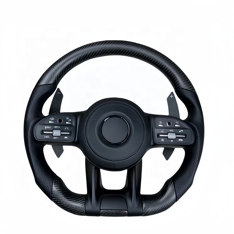 Customized Car Steering Wheel For Mercedes Benz Cla Glk Gla Glc Gle Gls Upgraded New Carbon Fiber Steering Wheel Style