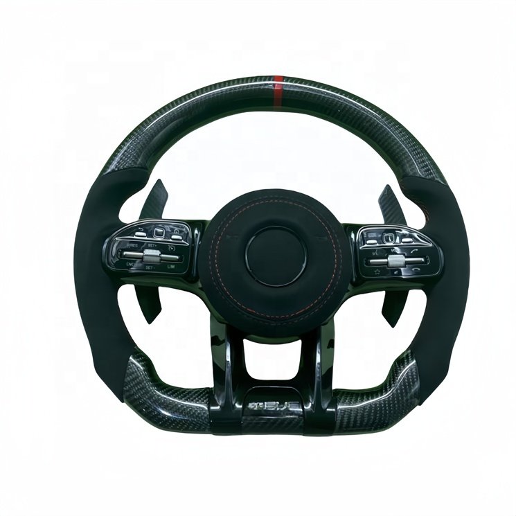 Customized Car Steering Wheel For Mercedes Benz Cla Glk Gla Glc Gle Gls Upgraded New Carbon Fiber Steering Wheel Style