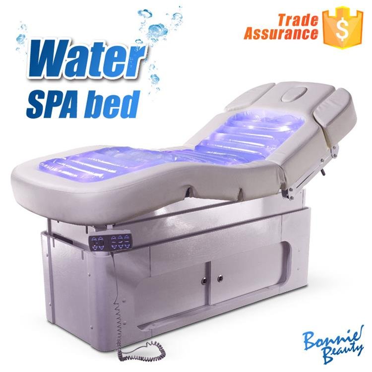 BonnieBeauty 4 Motors Salon Electric Heated Water Massage Table with Storage Box