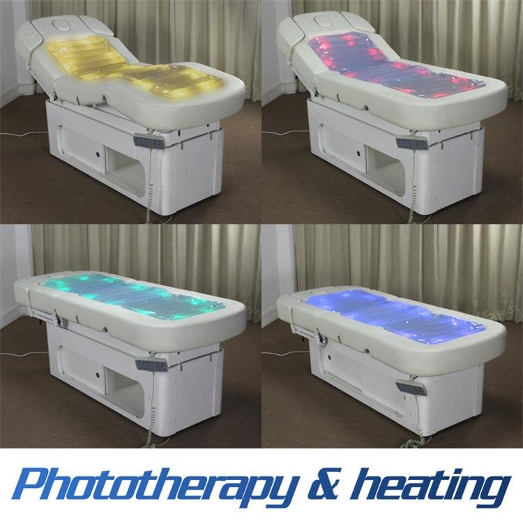 BonnieBeauty 4 Motors Salon Electric Heated Water Massage Table with Storage Box