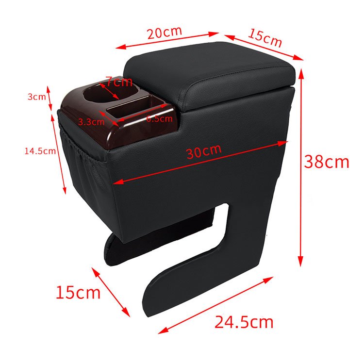 Senbolia Car Universal Center Armrest Box New Design Arm Center Console Storage Box With Water Cup Holder