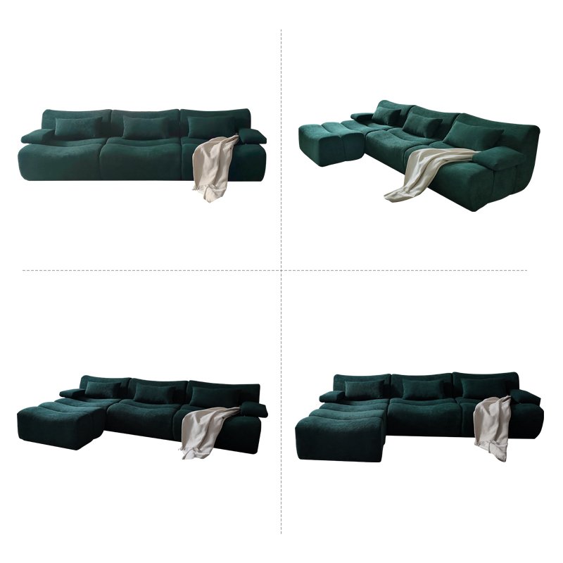 Living Room Large Compressed Sofa L-Shape Vacuum Couch Modular Compression Chair Sofa Sponge Compress