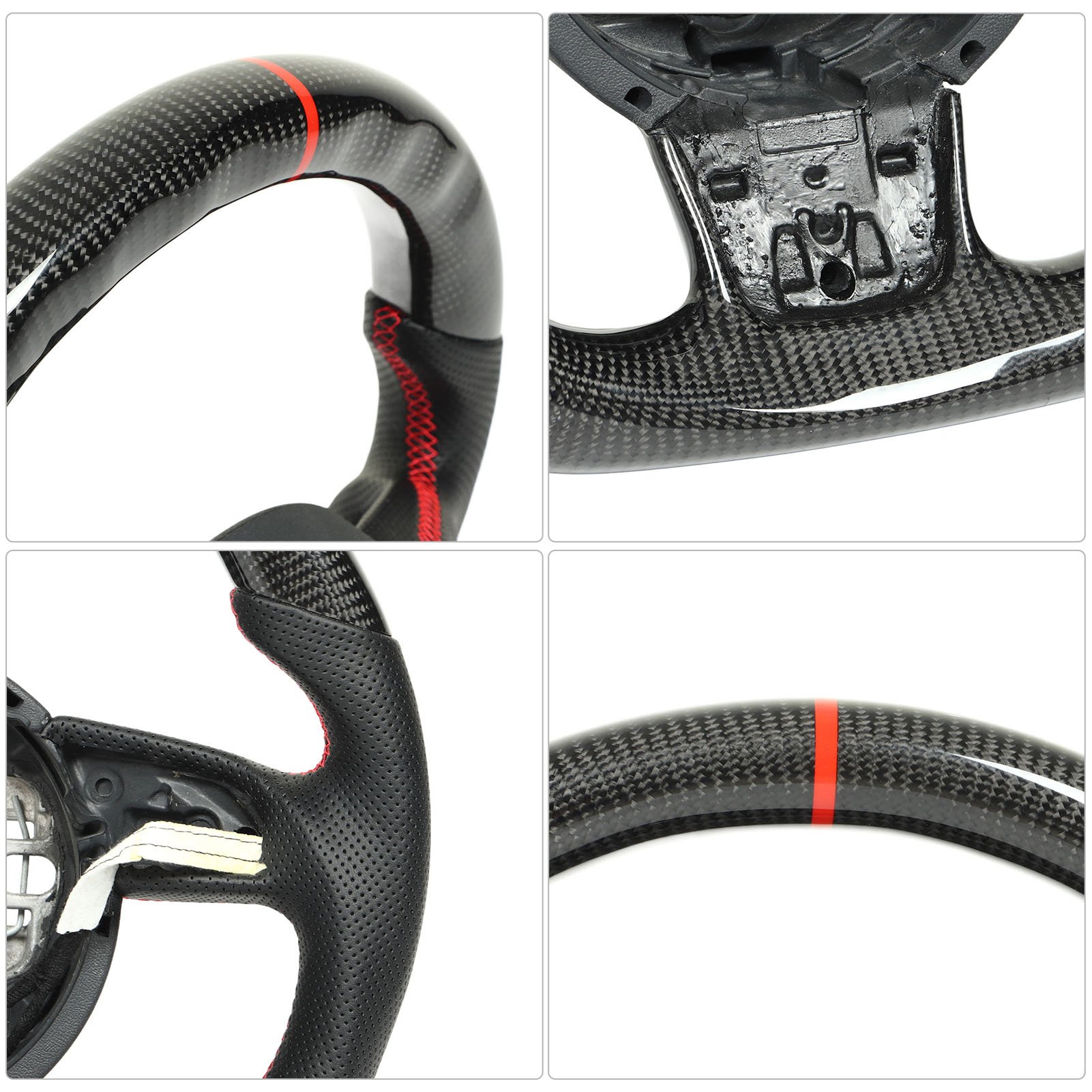 Carbon Fiber Heated Steering Wheel Perforated Leather Steering Wheel for Audi C7 4G A6 A7 S6 S7 2011 to 2018